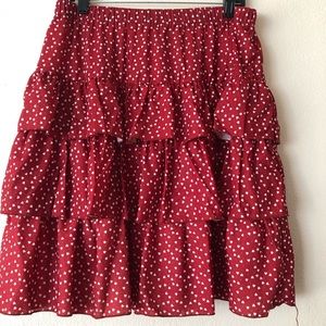 SHEIN ruffled mini skirt